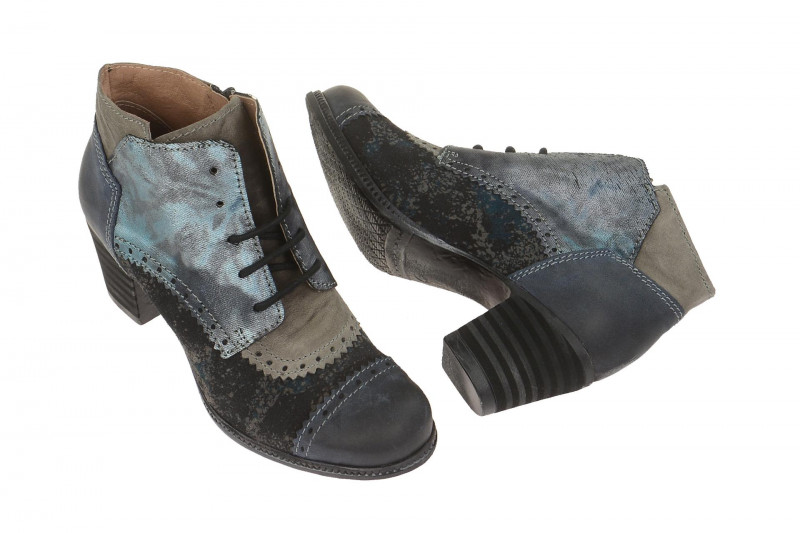 Charme Stiefelette blau grau kombi 5576