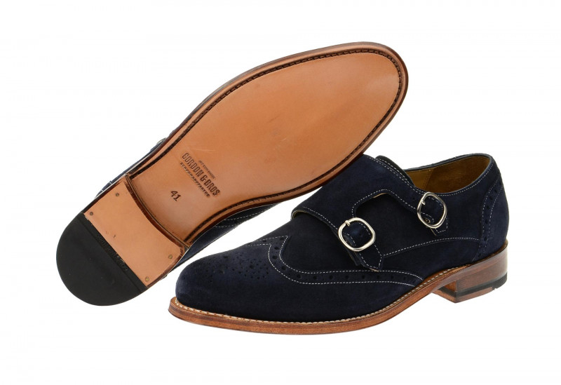 Gordon & Bros Schuhe Levet blau Double Monk 4925
