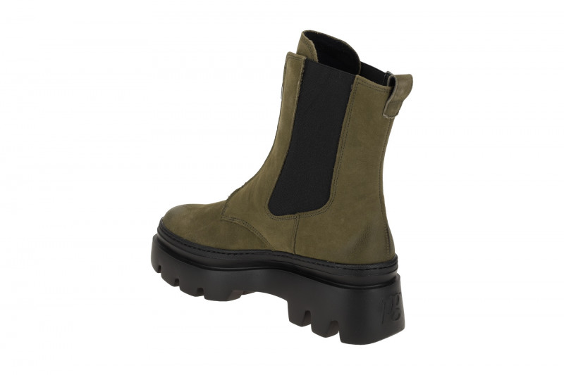 Paul Green 8030 Stiefelette grün Plateau Boots Front-Zip