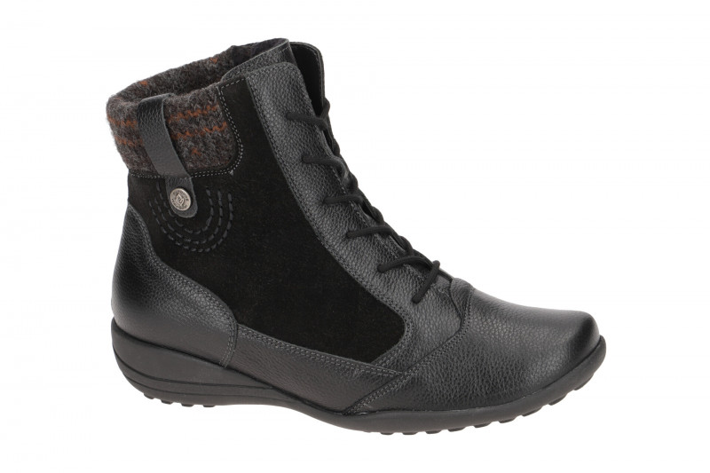 Waldläufer Katja Warmfutter Stiefeletten schwarz K-Weite