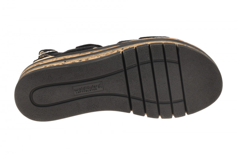 Waldläufer Arlene Plateau Sandale schwarz K-Weite 677001
