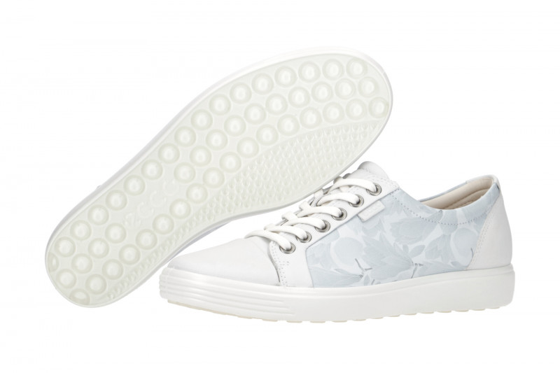 Ecco Schuhe Soft 7 weiß blau Damen Sneaker