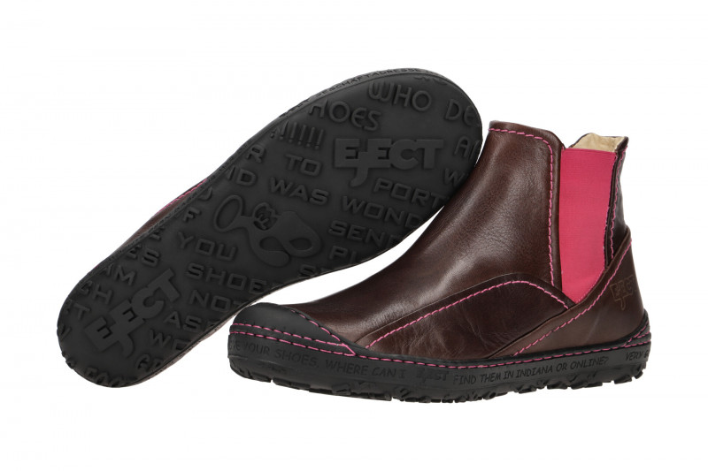 Eject Dass Stiefelette dunkelbraun pink 20756