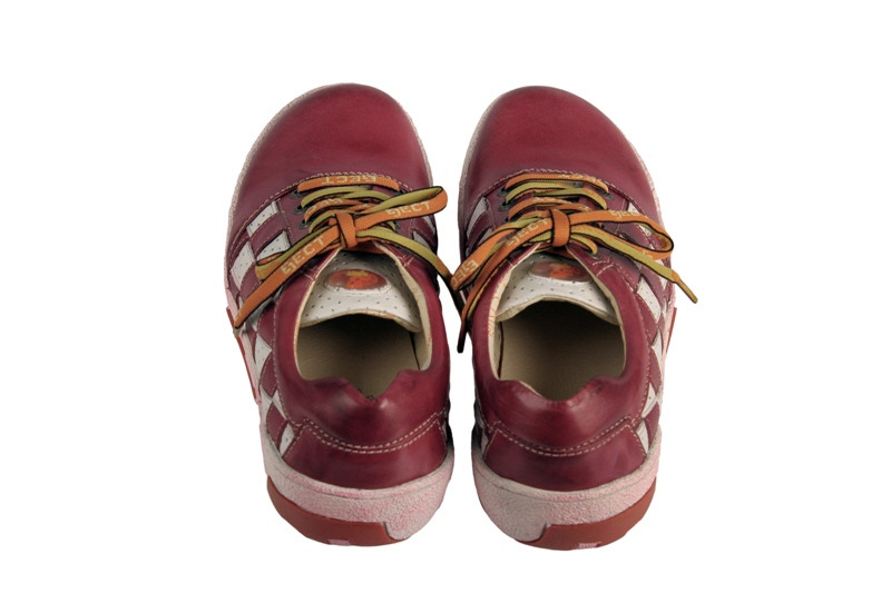 Eject Ice Schuhe rot weiß Karo 13527