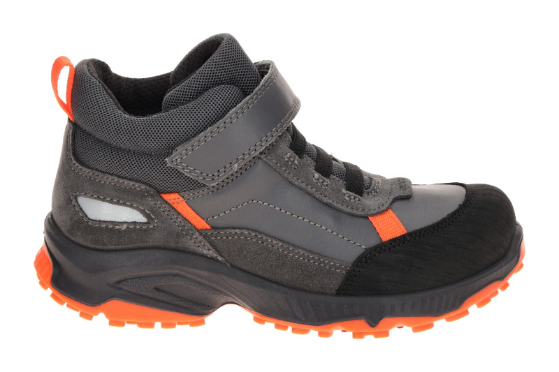 Ecco Receptor Kinder Schuhe Mid Cut grau orange Waterproof 724752
