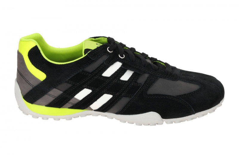 Geox Snake Schuhe Sneakers schwarz neon gelb U4507A