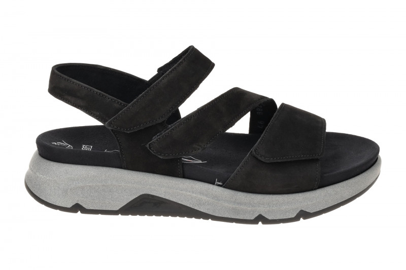 Gabor RollingSoft Sandale schwarz Nubuck 46.882.47
