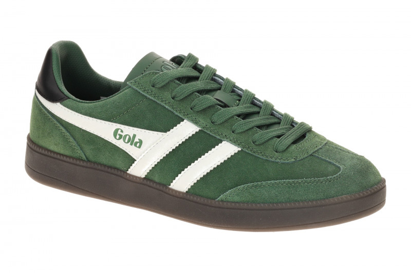 Gola Viper Schuhe Sneakers grün weiß Herren Velour CMB735