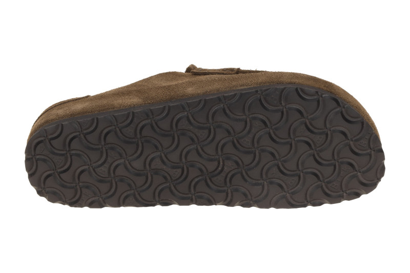 Birkenstock Naples Wrapped Mokassin Clog Pantolette braun Schmal-Weit