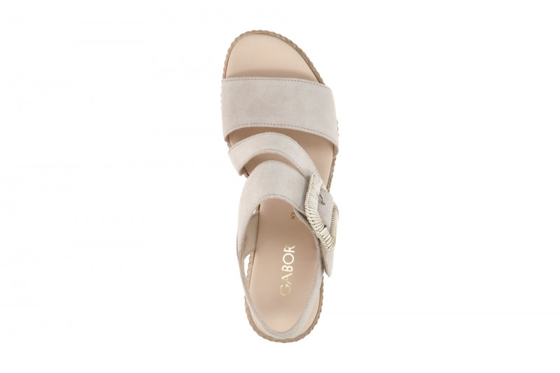 Gabor Wedges Keil Sandale grau Velour 84.771.12