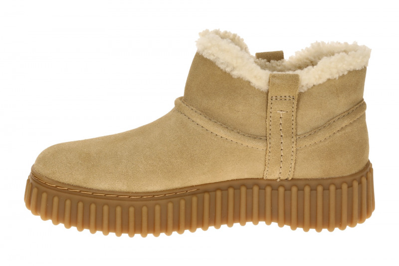Clarks Torhill Warm Winter Schuhe beige Velour Stiefeletten 26327994