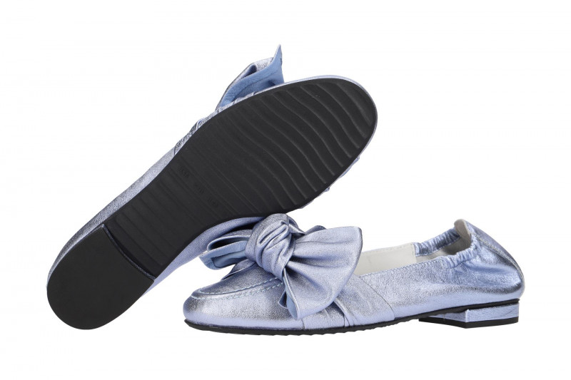 K&S Malu Ballerinas sky blau metallic