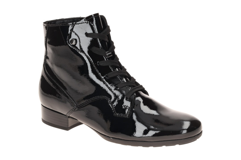 Gabor Stiefelette Ankle Boots schwarz Lack H-Weite 8031.04.006