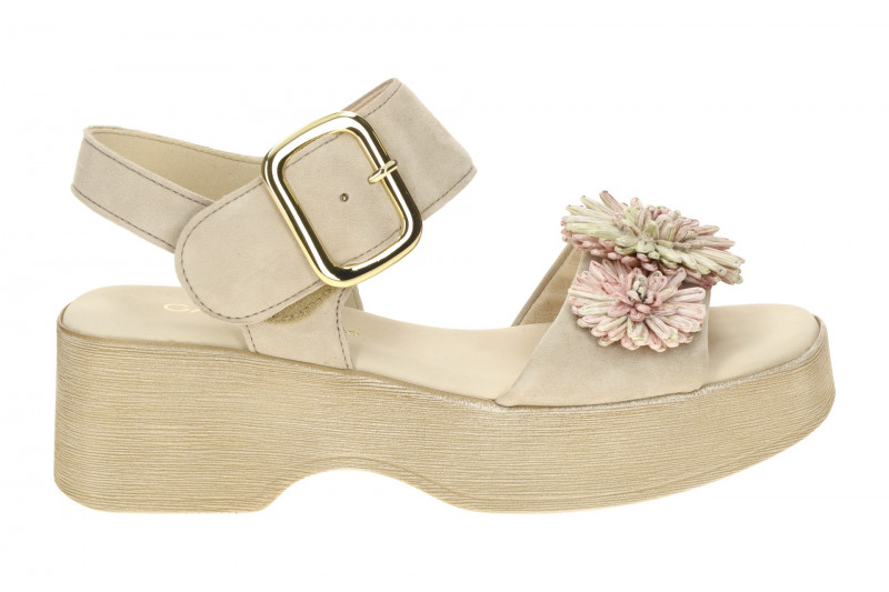 Gabor Fashion Plateau Sandalette grau multi Blumen 84.525.12