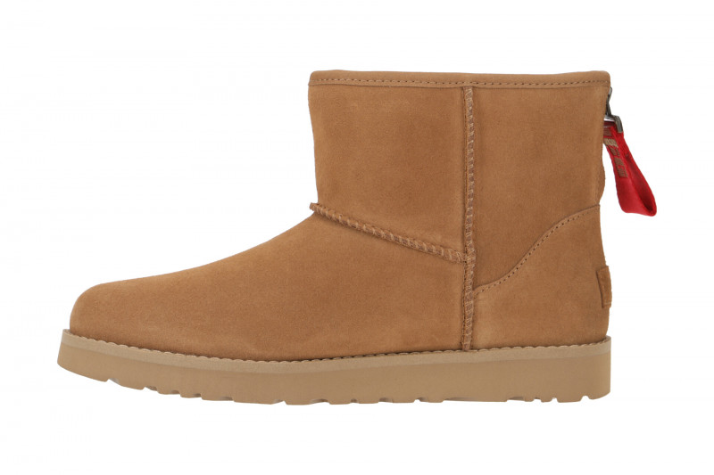 UGG Boots Classic Mini Logo Zip Stiefelette braun 1122671