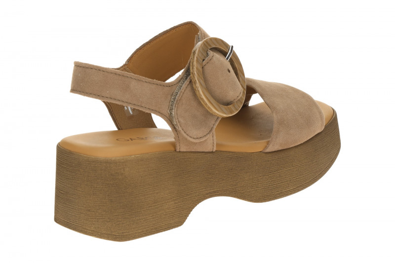 Gabor Fashion Plateau Sandalette braun Velour 84.520.18