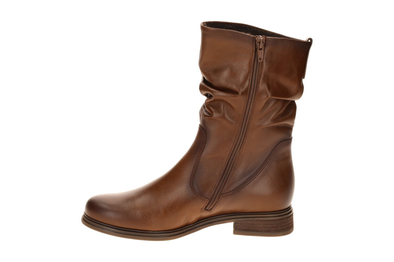 Gabor Stiefel braun Glattleder gerafft Nappa 8040.02.006