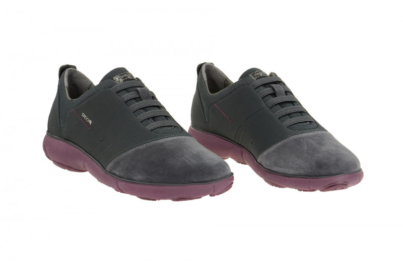 Geox Nebula Damen Slipper dunkel-grau lila