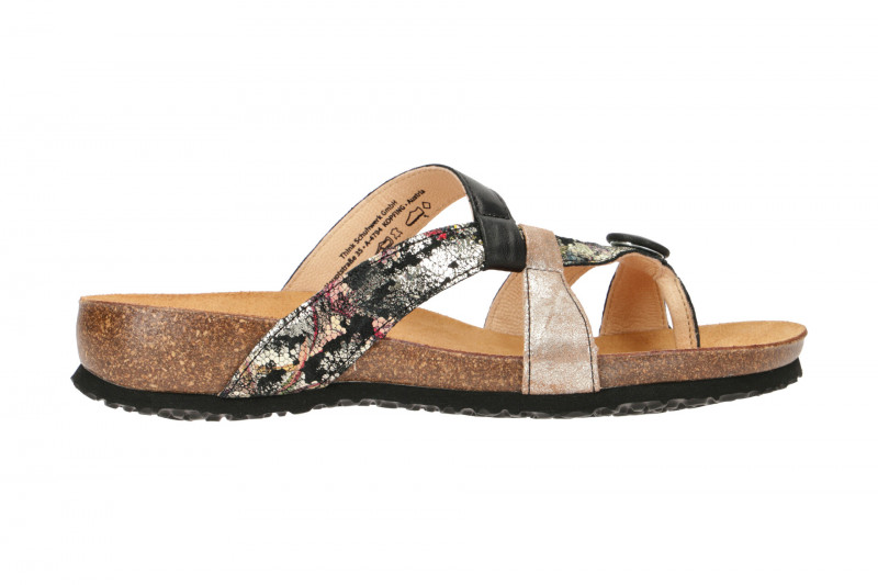 Think Julia Pantolette schwarz gold Zehentrenner