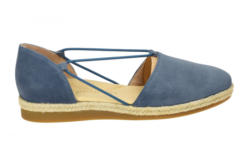 Paul Green Schuhe Espadrilles blau Velour 2856