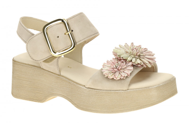 Gabor Fashion Plateau Sandalette grau multi Blumen 84.525.12