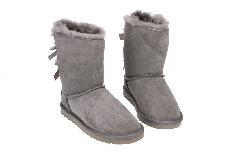 Oog Stiefel grau Lammfell Boots OB0604