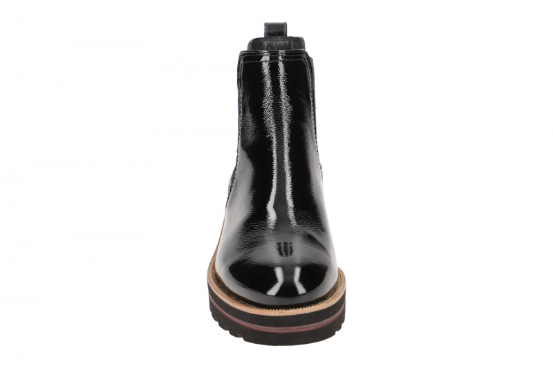 Paul Green Chelsea-Stiefelette schwarz grau Lack 9654