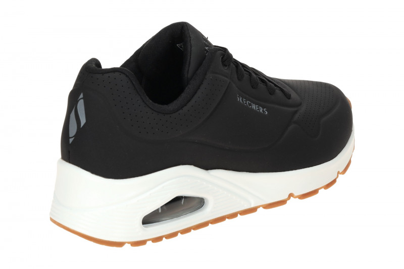 Skechers Uno Schuhe schwarz weiß Damen Sneakers 73690