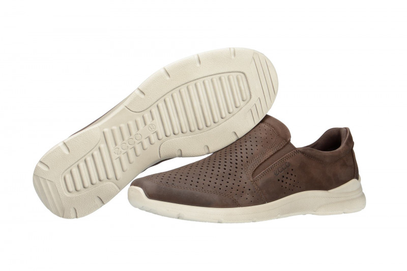 Ecco Irving Schuhe Slipper braun coffee gelocht