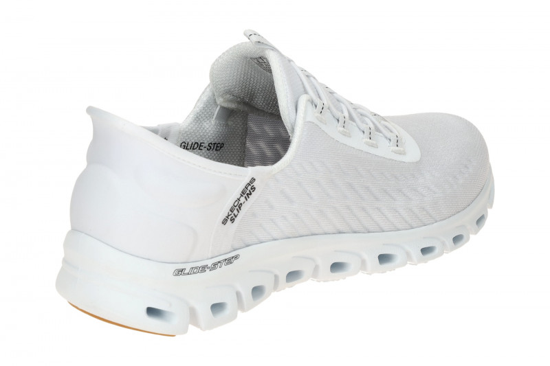 Skechers Glide Step Slipper Schuhe weiß Slip-Ins 104574