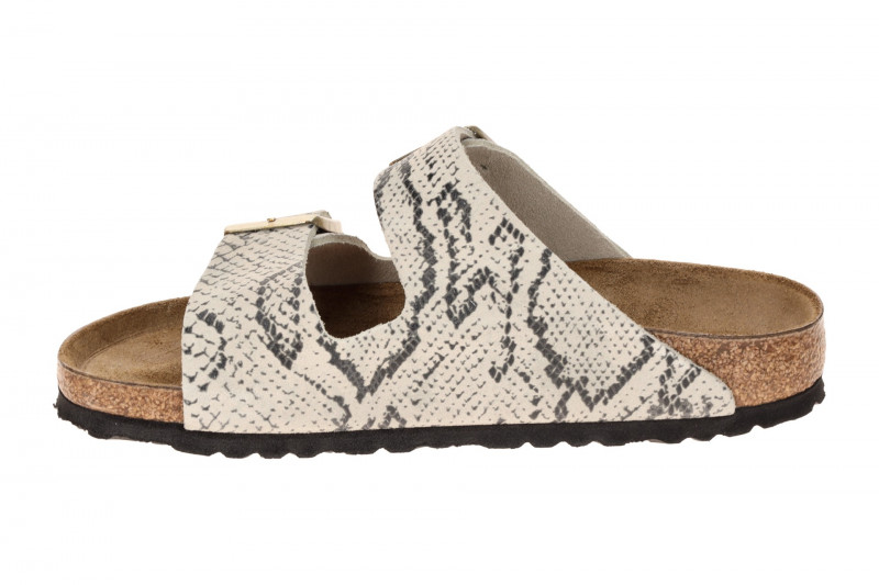 Birkenstock Arizona Rivet LOGO Pantolette grau Snake SCHMAL 1033065