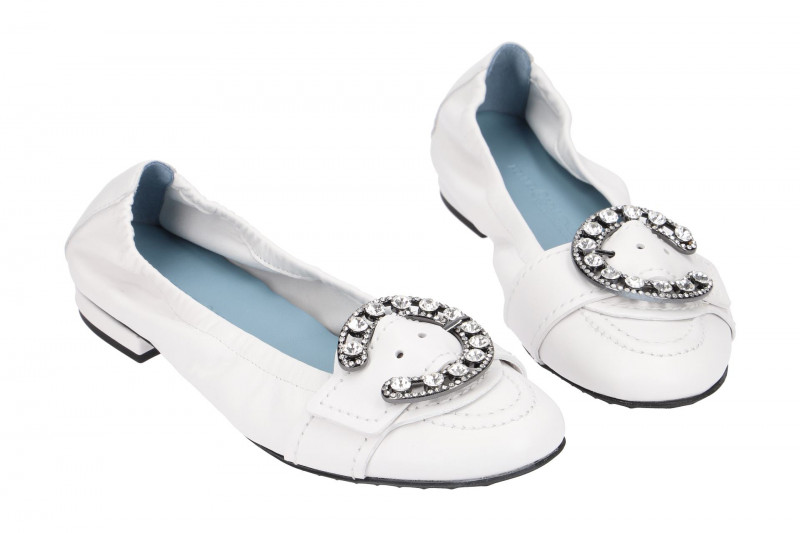 K&S Malu Ballerinas weiß Crystal 10290