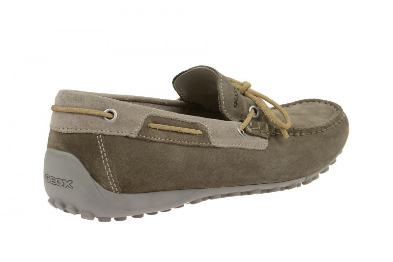 Geox Snake Mokassin Slipper grau taupe U4207I
