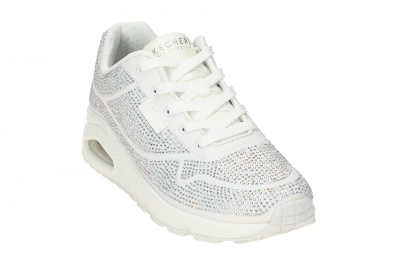 Skechers Uno Schuhe weiß Strass Disco Sneakers 155262