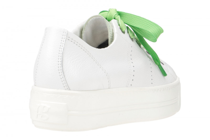 Paul Green Sneaker Schuhe weiß grün Nappa 5247