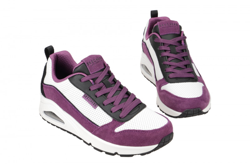 Skechers Uno Schuhe weiß lila Damen Sneakers 177105