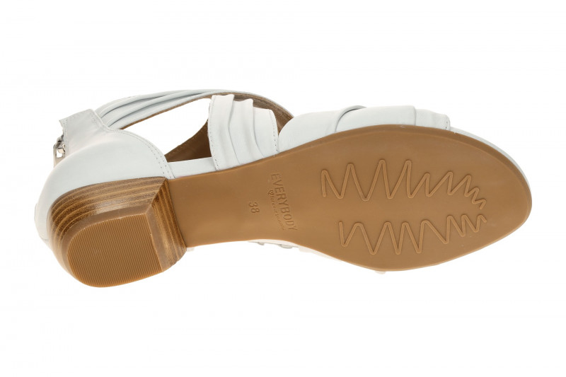 Everybody Jobas Sandalette weiß Glattleder