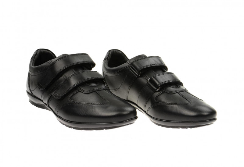 Geox Respira Symbol D Herrenschuhe in schwarz Klettverschluss
