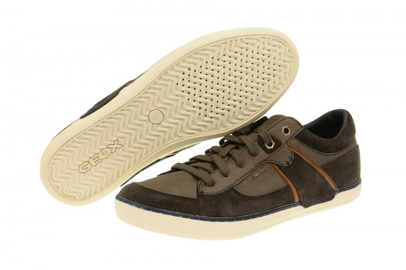 Geox Respira Box C Schuhe in dunkelbraun Herren Sneakers
