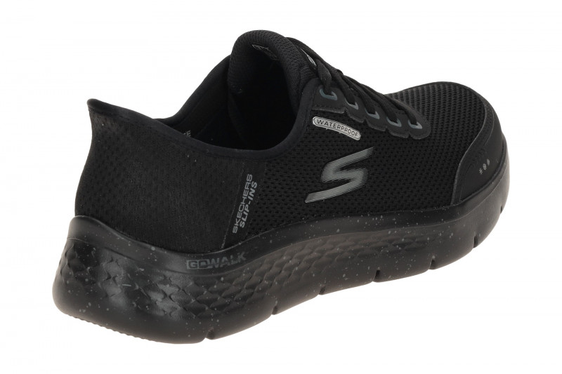 Skechers Go Walk Flex Schuhe schwarz SLIP-INS wasserdicht 124846