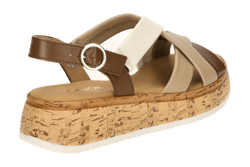 Gabor Plateau Sandale braun taupe Nappa 82.743.54