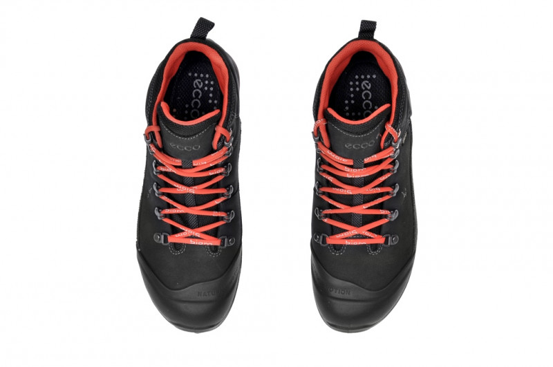 Ecco Biom Terrain Stiefelette in schwarz orange Yakleder Gore-Tex