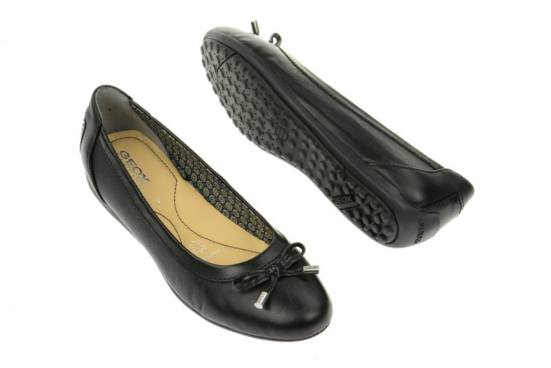 Geox Piuma Ballerina schwarz Glattleder