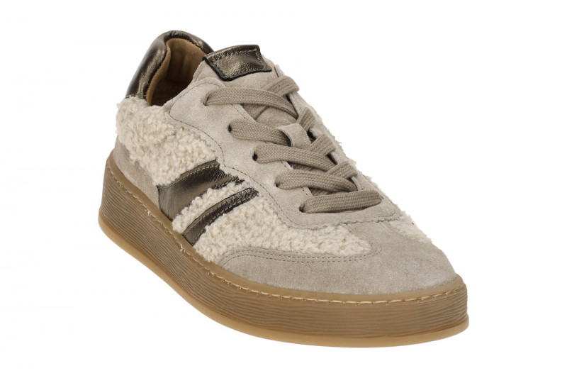 Gabor comfort Sneaker Schuhe grau panna Wolle 76.475.61