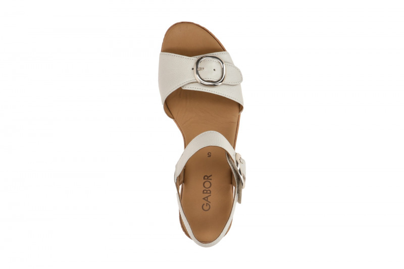 Gabor Sandalette weiß creme Glattleder 84.764.20