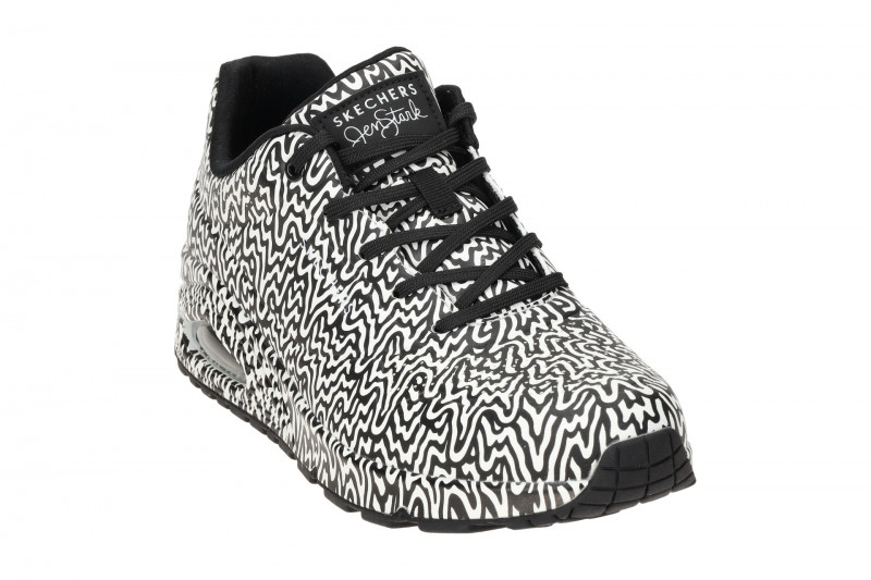 Skechers Uno Schuhe weiß schwarz unendlicher Tropfen 177960