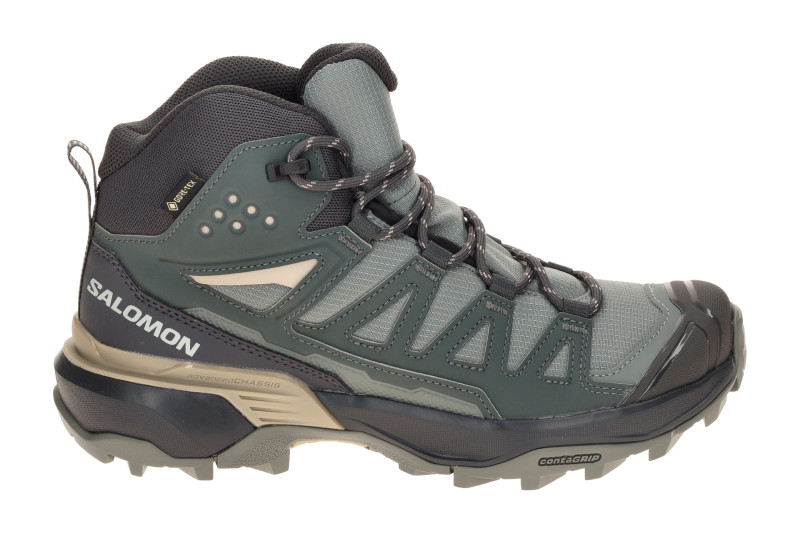 Salomon X Ultra 360 Mid Schuhe grün grau Damen GORE-TEX