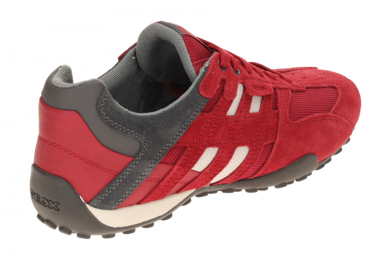 Geox Snake Schuhe rot grau U4207K