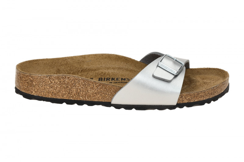 Birkenstock Madrid Pantolette silber grau SCHMAL 40413
