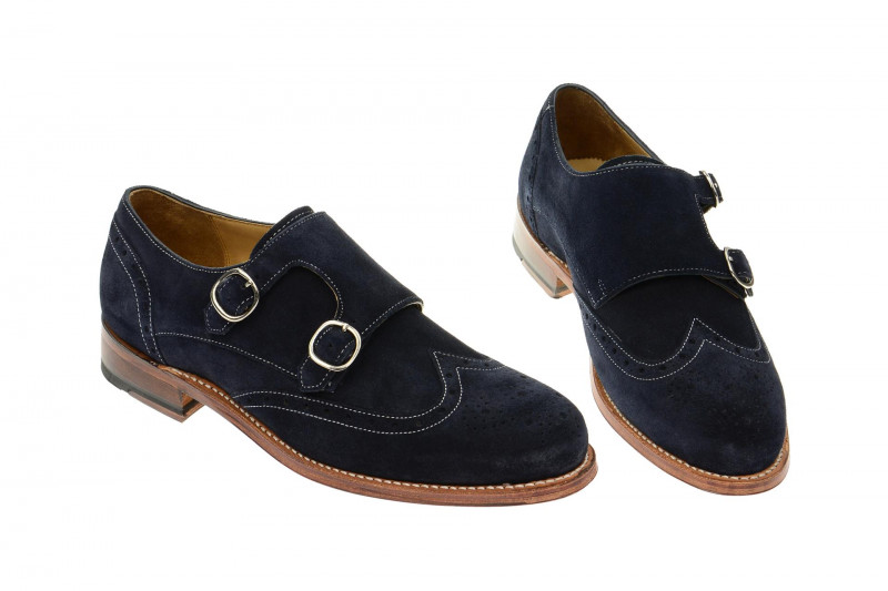 Gordon & Bros Schuhe Levet blau Double Monk 4925